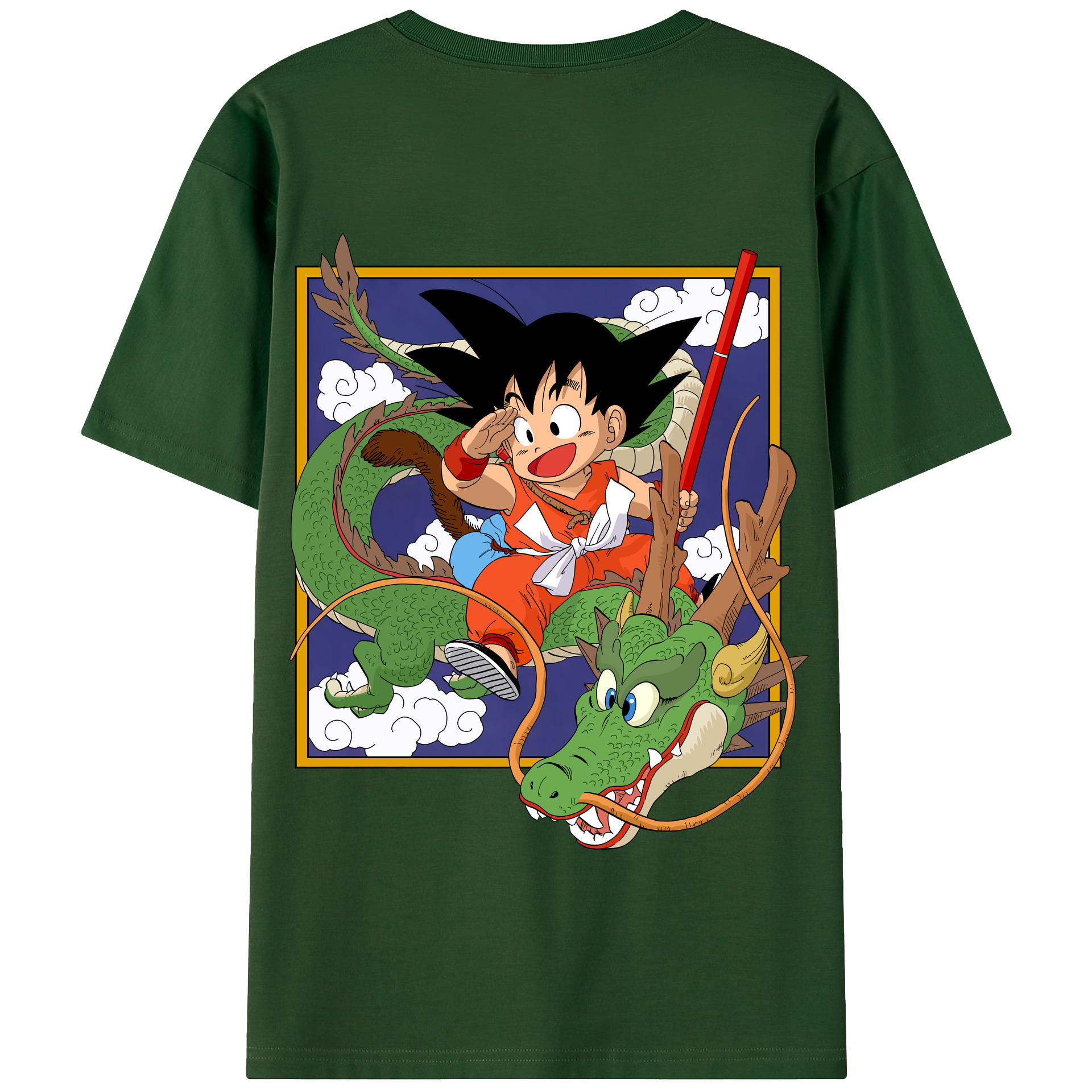 （画像用） ドラゴンボール 孫悟空（そん ごくう）Son Goku カカロット DRAGON BALL Kakarotto 綿100％半袖Tシャツ（背面プリント）
